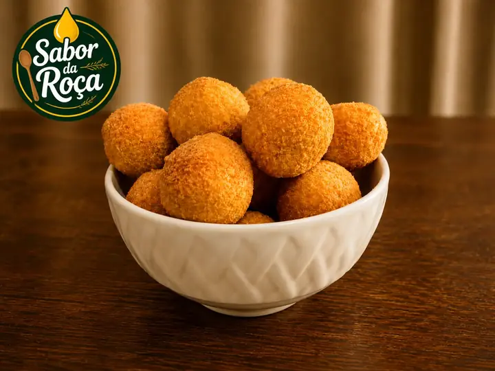 Bolinhos de carne da marca Salgados Sabor da Roça